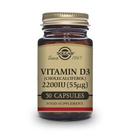 Solgar Vitamina D3 2200 UI (55µg) Colecalciferol 50 Cáps Vegetales