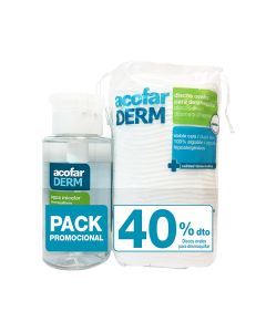 Acofarderm Pack Promocional Agua Micelar 200ml + Discos Dermaquillantes Ovales