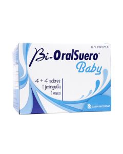 Bi-OralSuero Baby con Jeringuilla + Vaso y 4+4 sobres