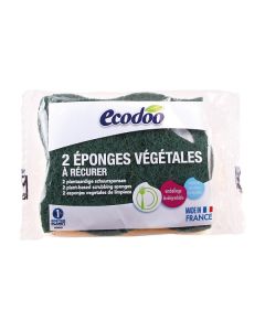 Ecodoo 2 esponjas Vegetales Biodegradables para Limpieza