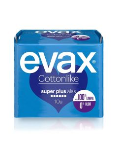 Compresas Evax Cottonlike Alas Superplus 10 Und