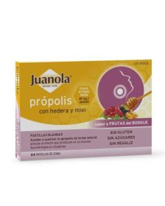Juanola Propolis Hedera Frutas del Bosque 24 Pastillas