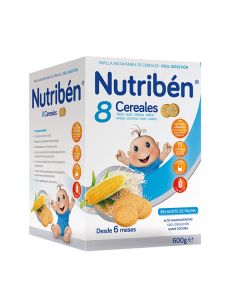 Nutriben Papilla 8 Cereales Galletas María 600gr