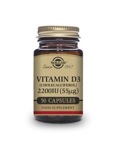 Solgar Vitamina D3 2200 UI (55µg) Colecalciferol 50 Cáps Vegetales