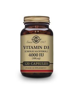Solgar Vitamina D3 4000UI (100µg) Colecalciferol 120 Cáps Vegetales