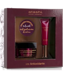 Atashi Cofre Antioxidante Crema diaria + Contorno